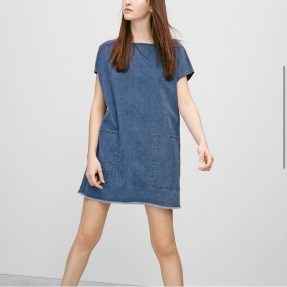Aritzia Wilfred Free Nori Denim Dress Size XXS - Picture 3 of 12